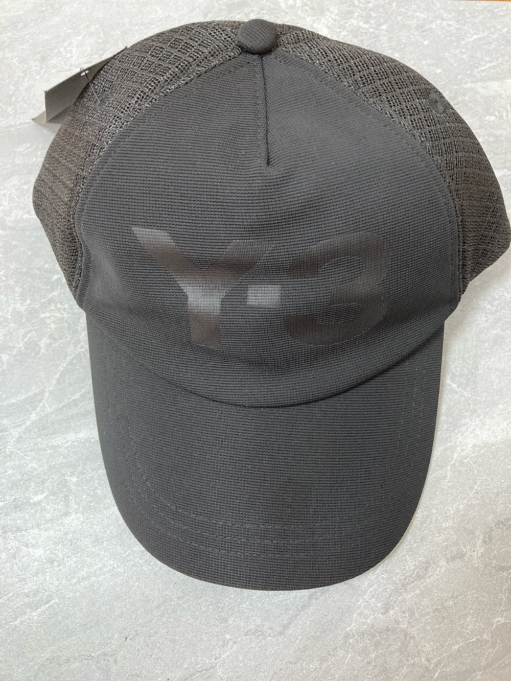 Y-3 Matte Black Mesh Logo Baseball Cap